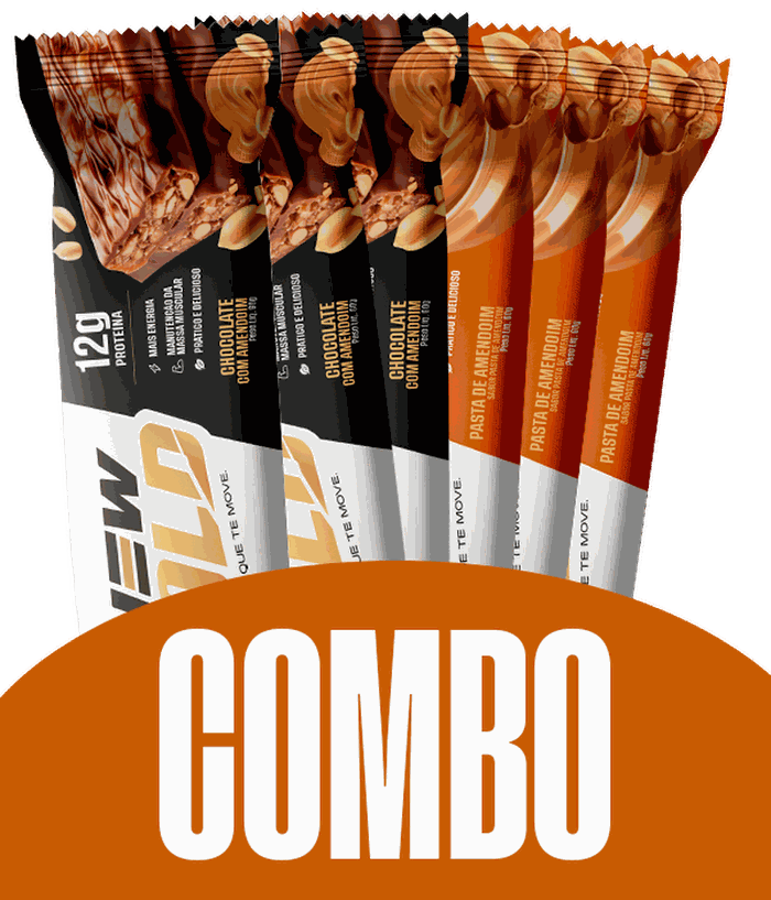 Combo Duplo New Gold - Chocolate com Amendoim e Pasta de Amendoim